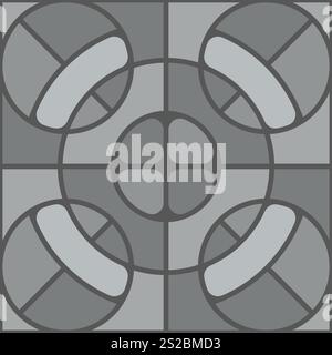 Pierre de trottoir de rue, motif de tuiles grises. Fond de papier peint en tuile de béton de passerelle, motif textile vectoriel isolé de pavé de brique de rue ou fond de papier d'emballage de pavage de ciment de sol Illustration de Vecteur