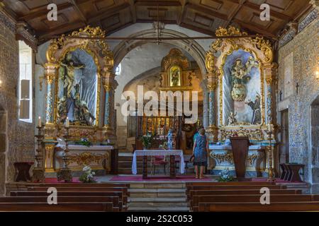 Quintela, Portugal. 18 juillet 2024. Chapelle de l'église du Sanctuaire de notre-Dame de Lapa et résidence de la Compagnie de Jésus est un sanctuaire chrétien dans Banque D'Images