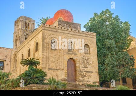 Cappella di San Cataldo, église médiévale de style normand, Palerme, Sicile Banque D'Images