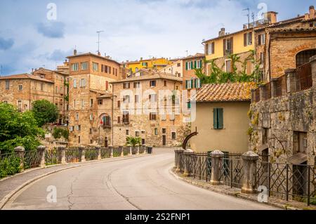 Beau paysage urbain à Pérouse, Ombrie - Italie Banque D'Images