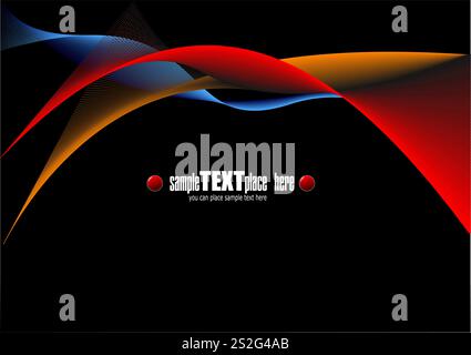 Fond futuriste abstrait. Illustration 3D vectorielle de couleur Illustration de Vecteur