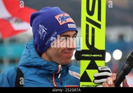 Bischofshofen, Österreich, 06. Januar 2025 : 73.internationale Vierschanzentournee, Skispringen, Herren, Weltcup, Bischofshofen, Paul-Ausserleitner Schanze, 4hills, Dreikönigsspringen Stefan Kraft (AUT) Kopf, Portrait Banque D'Images