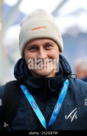 Bischofshofen, Österreich, 06. Januar 2025 : 73.internationale Vierschanzentournee, Skispringen, Herren, Weltcup, Bischofshofen, Paul-Ausserleitner Schanze, 4hills, Dreikönigsspringen Borek Sedlak (CZE) FIS, Ampel, Kopf, Portrait Banque D'Images