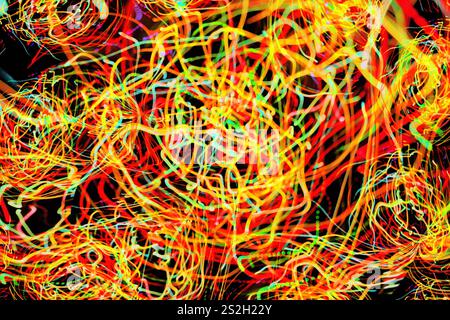 Schéma de couleurs abstraites de motion de néons Banque D'Images