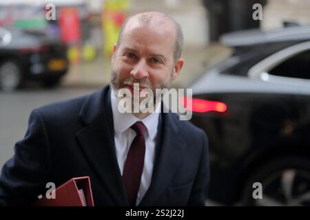 Londres, Royaume-Uni. 7 janvier 2025. Jonathan Reynolds, député, secrétaire d'État au commerce et au commerce et président de la Chambre de commerce, arrive à la réunion du Cabinet au 10 Downing Street. Crédit : Uwe Deffner/Alamy Live News Banque D'Images