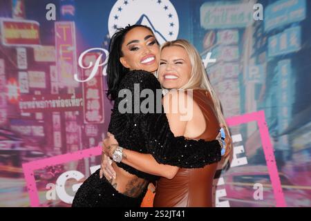 Katie Price et Kerry Katona assistent à une soirée de lancement de la nouvelle série de Geordie Shore, au Thai Square Restaurant and Club, dans le centre de Londres. Date de la photo : mardi 7 janvier 2025. Banque D'Images