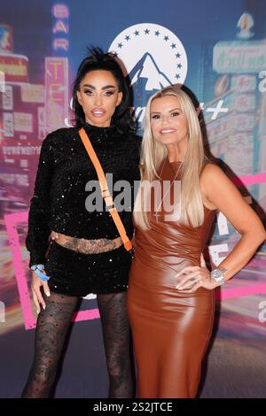 Katie Price et Kerry Katona assistent à une soirée de lancement de la nouvelle série de Geordie Shore, au Thai Square Restaurant and Club, dans le centre de Londres. Date de la photo : mardi 7 janvier 2025. Banque D'Images