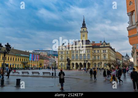 NOVI SAD, SERBIE - 16 MARS. 2024 : Hôtel de ville de la ville Banque D'Images