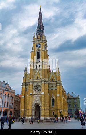 NOVI SAD, SERBIE - 16 MARS. 2024 : Église du nom de Marie Banque D'Images