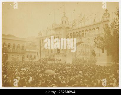 Festa de inauguração do monumento em homenagem a Pedro Álvares Cabral (001MF018005). Banque D'Images