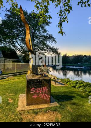 Kurt Cobain Memorial Park, situé dans la ville natale du musicien d'Aberdeen, Washington, est un hommage au légendaire chanteur de Nirvana. Banque D'Images
