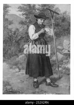 Franz von Defregger (1835-1921) - Bauernmädchen Banque D'Images