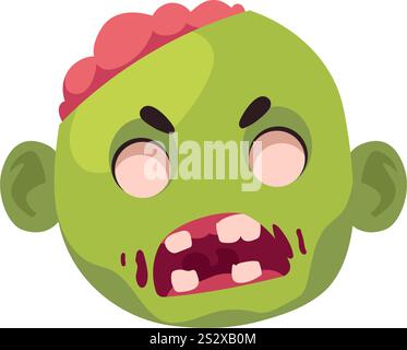 emoji de créatures zombies Illustration de Vecteur