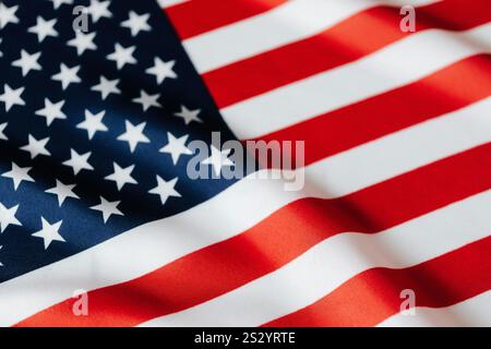 Gros plan photo drapeau des États-Unis d'Amérique Banque D'Images