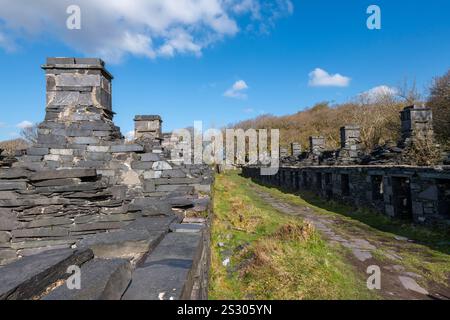 Anglesey Barracks, Dinorwig Quarry, Llanberis, Nord du pays de Galles. Banque D'Images