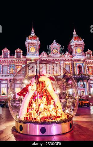 La place devant le Casino Monte Carlo à Monaco avant Noël Banque D'Images