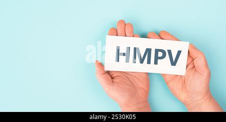 Virus HMPV, métapneumovirus humain, maladie des voies respiratoires, maladie contagieuse du poumon infantile Banque D'Images