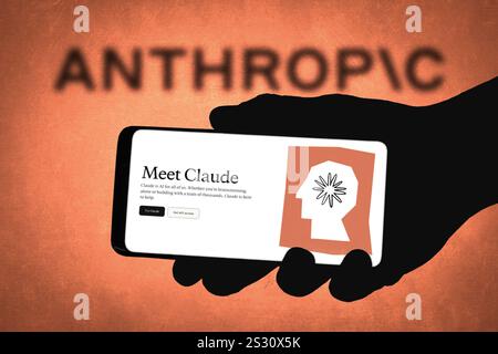 Rencontrez Claude by Anthropic - IA Technology Banque D'Images