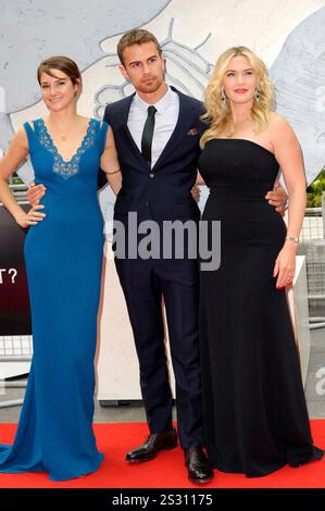 Kate Winslet Theo James Shailene Woodley assiste à la première européenne de divergent à Odeon Leicester Square le 30 mars 2014 à Londres, en Angleterre Banque D'Images