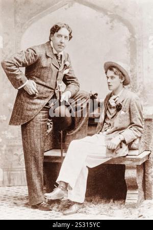 Oscar Wilde (1854-1900) et Lord Alfred Bruce Douglas (1870-1945), portrait de Gillman & Co, 1893 Banque D'Images