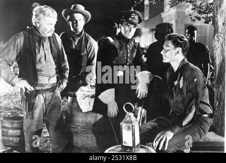 SANTA FE TRAÎNE ALAN HALE SNR, GUINN WILLIAMS, RONALD REAGAN ET ERROL FLYNN UN FILM DE WARNER BROS date : 1940 Banque D'Images