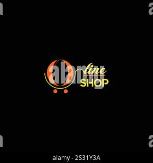 Conception de logo de la boutique en ligne Illustration de Vecteur