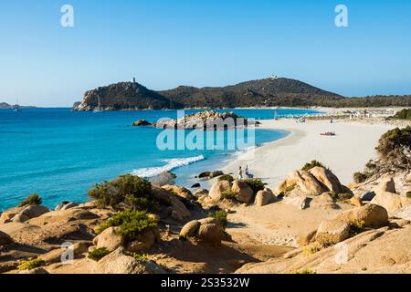 Spiaggia di Porto Giunco, Capo Carbonara, Villasimius, côte sud, Sardaigne, Italie Banque D'Images