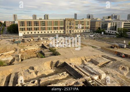 Fouilles de Berlin historique dans l'ancien bâtiment du Conseil d'Etat de la RDA Banque D'Images