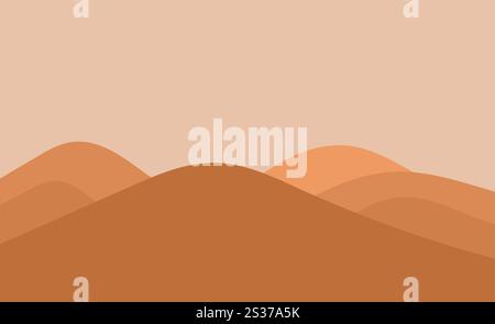 Illustration paysage désert design unique Illustration de Vecteur