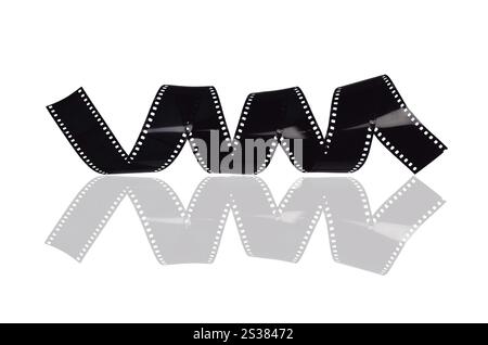 bande de film isolée sur fond blanc. bande de film Banque D'Images