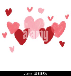 Aquarelle élément Saint-valentin Art vectoriel, Aquarelle Valentin Art vectoriel, icônes et graphiques Illustration de Vecteur