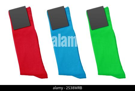 Paire de chaussettes. Isolé sur fond blanc. Paire de chaussettes. Isolé Banque D'Images