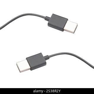 Connecteur USB isolé sur fond blanc. Connecteur USB isolé sur blanc Banque D'Images