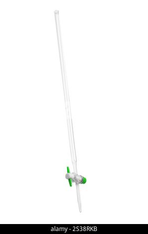 Verrerie de laboratoire chimique isolée sur fond blanc. Verrerie de laboratoire chimique Banque D'Images