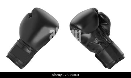 Gants de boxe isolés sur fond blanc. Gants de boxe Banque D'Images