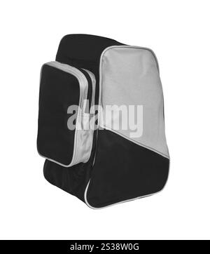 Sac pour paire de patins de hockey isolé sur fond blanc. Sac pour paire de patins de hockey Banque D'Images