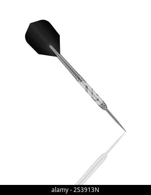 fléchette sur fond blanc Banque D'Images