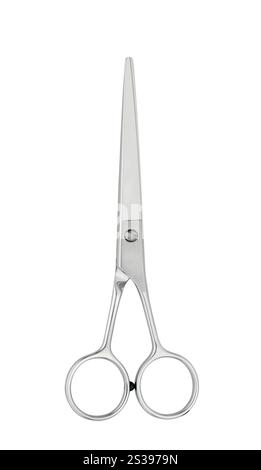 Ciseaux professionnels de coupe de cheveux isolés sur fond blanc. Ciseaux de coupe de cheveux professionnels Banque D'Images