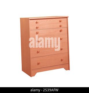 Commode isolé sur fond blanc. Commode Banque D'Images