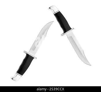 chasseur combat fait main couteau isolé. couteau isolé Banque D'Images