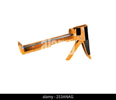 pistolet à calfeutrer isolé sur fond blanc. pistolet à calfeutrer Banque D'Images