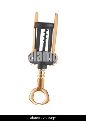 Tire-bouchon moderne isolé sur fond blanc. Tire-bouchon moderne isolé Banque D'Images