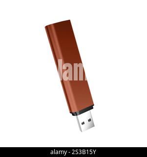 Lecteur flash USB sur le fond blanc. Lecteur flash USB Banque D'Images