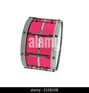 Drum isolé sur fond blanc Banque D'Images