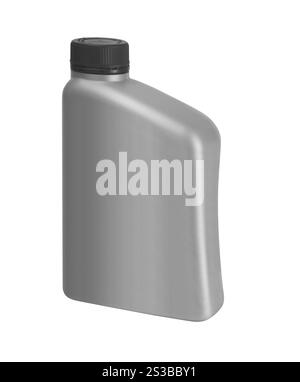 Cartouche grise avec huile moteur Banque D'Images