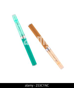 Big electronic cigarettes isolated on white Banque D'Images