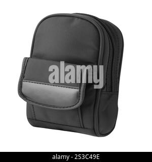 sac à dos noir, isolé. sac à dos bleu, isolé Banque D'Images