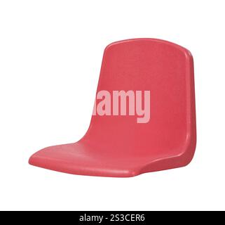 chaise en plastique à l'arrêt de bus isolé sur blanc Banque D'Images