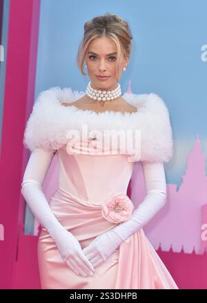 Margot Robbie assiste à ' Barbie ' - première européenne au Cineworld Leicester Square à Londres, Royaume-Uni. Lundi 12 juillet 2023 Banque D'Images