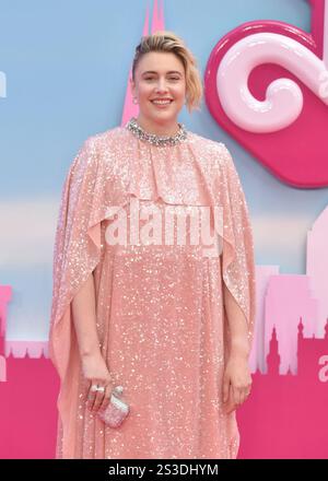 Greta Gerwig assiste à Barbie - première européenne au Cineworld Leicester Square à Londres, Royaume-Uni. Lundi 12 juillet 2023 Banque D'Images